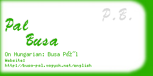 pal busa business card